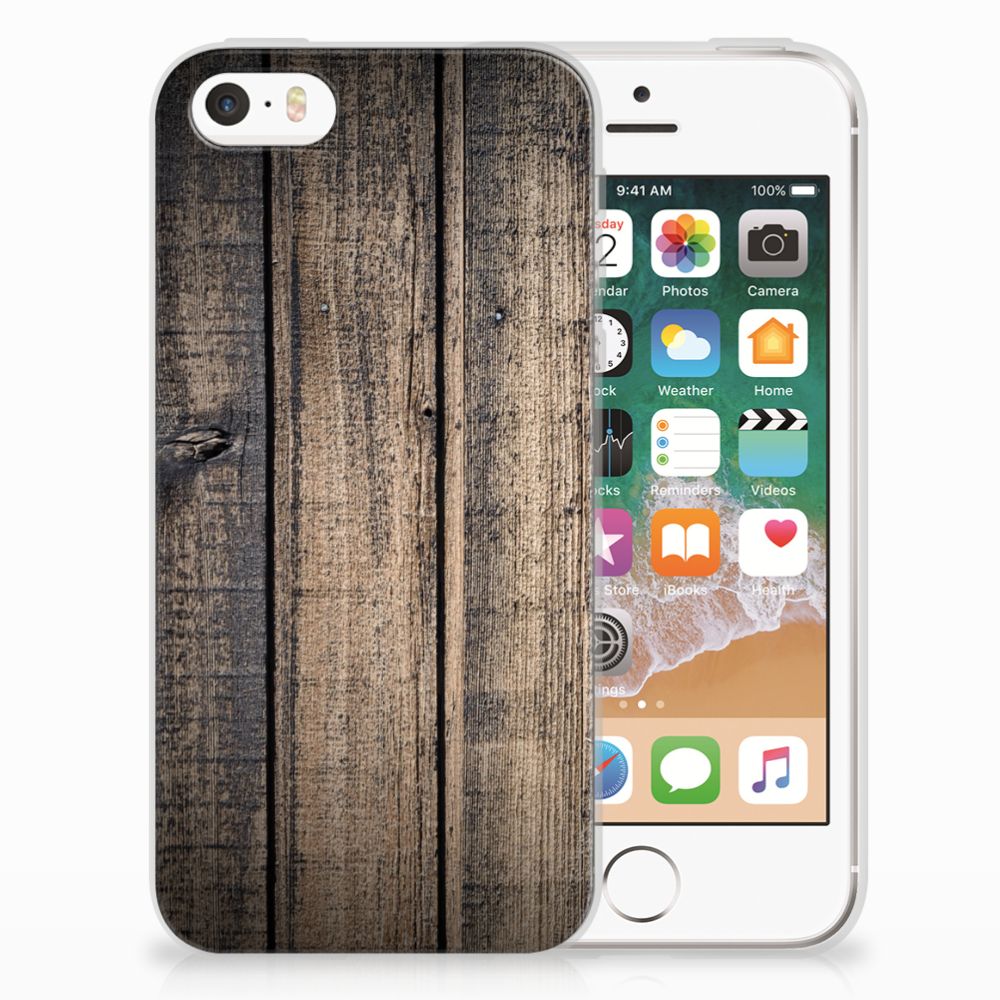 Apple iPhone SE | 5S Bumper Hoesje Steigerhout