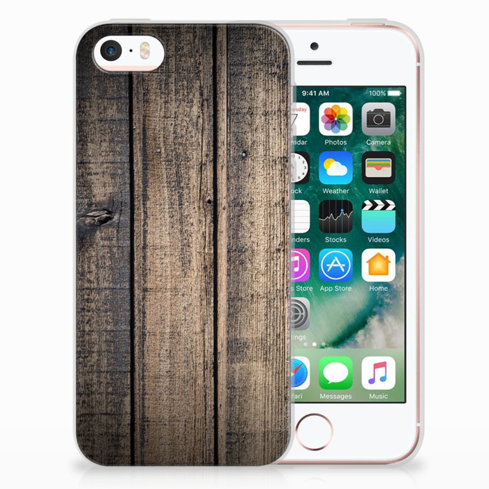 Apple iPhone SE | 5S Bumper Hoesje Steigerhout