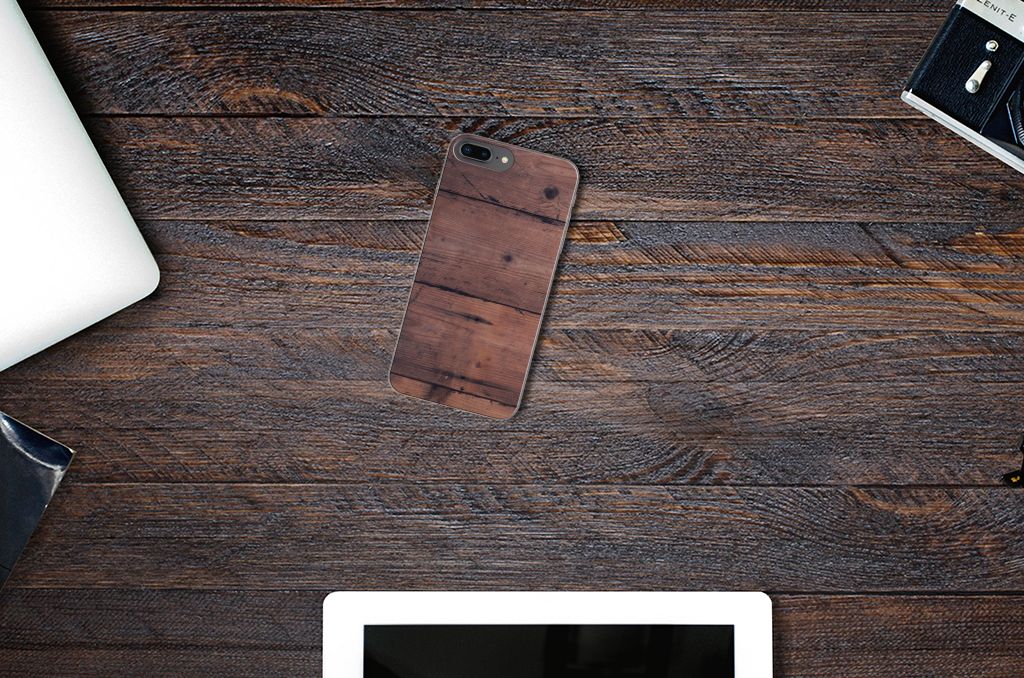 Apple iPhone 7 Plus | 8 Plus Bumper Hoesje Old Wood
