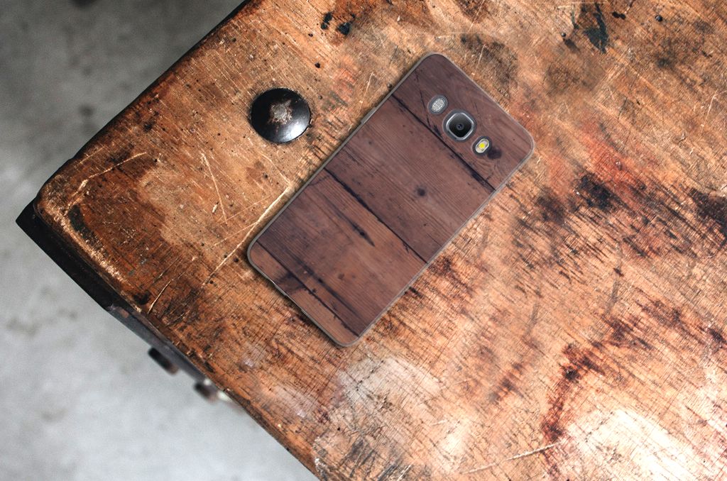 Samsung Galaxy J5 2016 Bumper Hoesje Old Wood