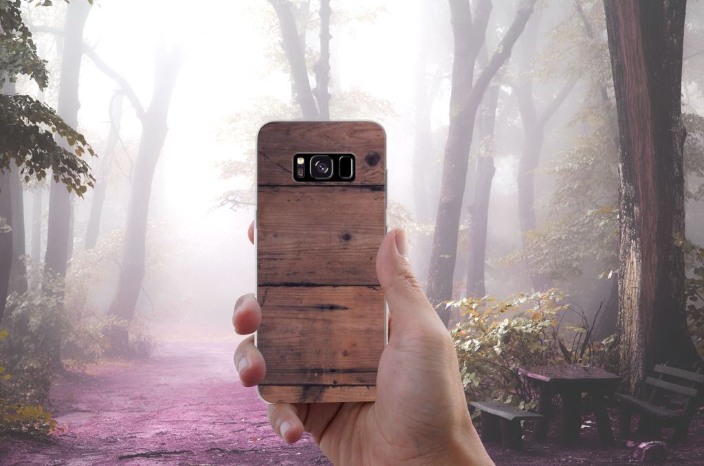 Samsung Galaxy S8 Bumper Hoesje Old Wood