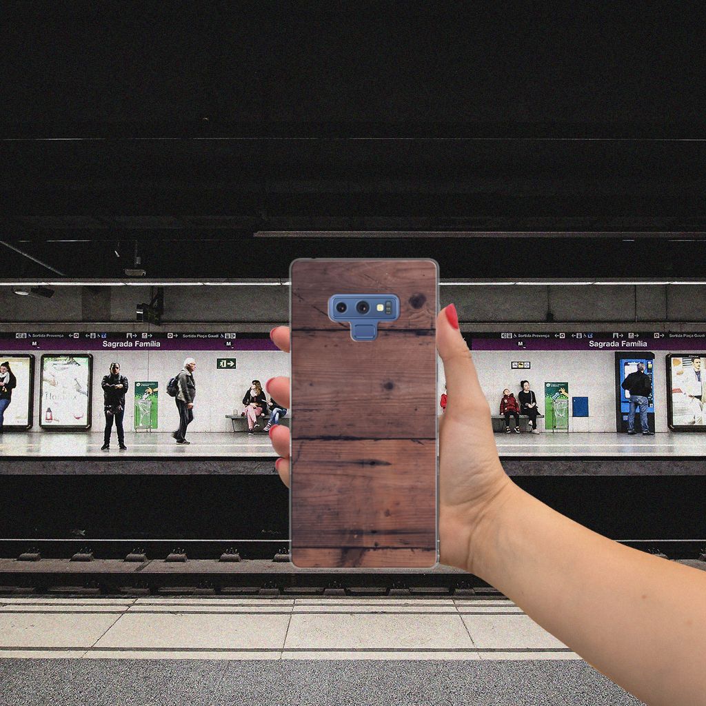 Samsung Galaxy Note 9 Bumper Hoesje Old Wood