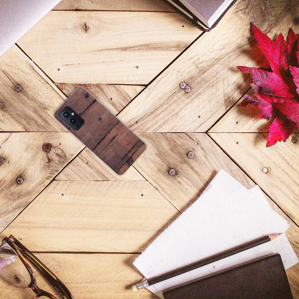 OnePlus 9 Bumper Hoesje Old Wood