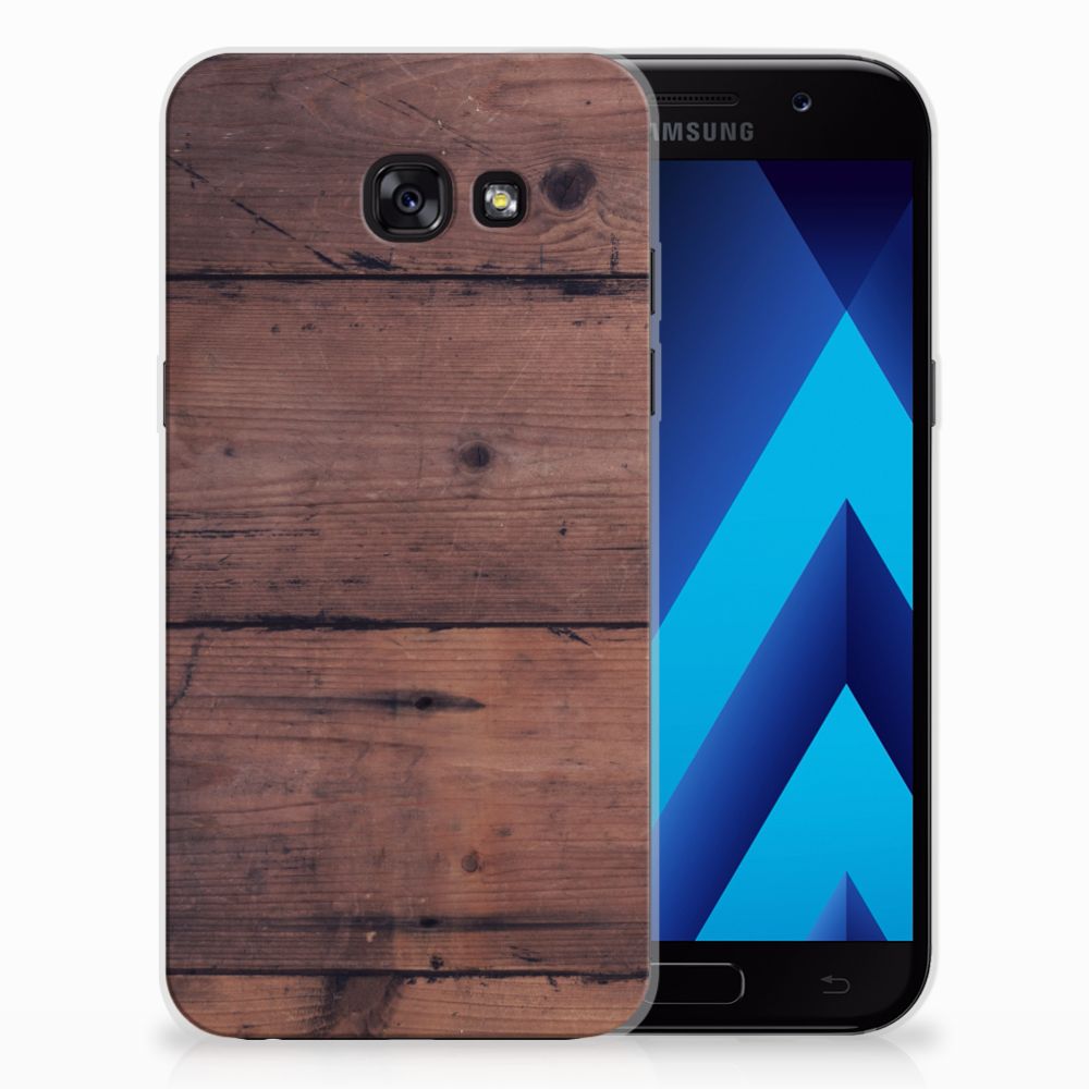 Samsung Galaxy A5 2017 Uniek TPU Hoesje Old Wood