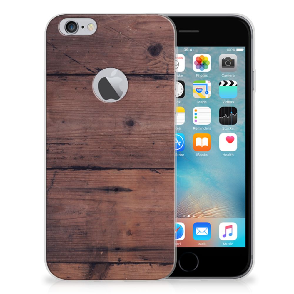 Apple iPhone 6 Plus | 6s Plus Uniek TPU Hoesje Old Wood