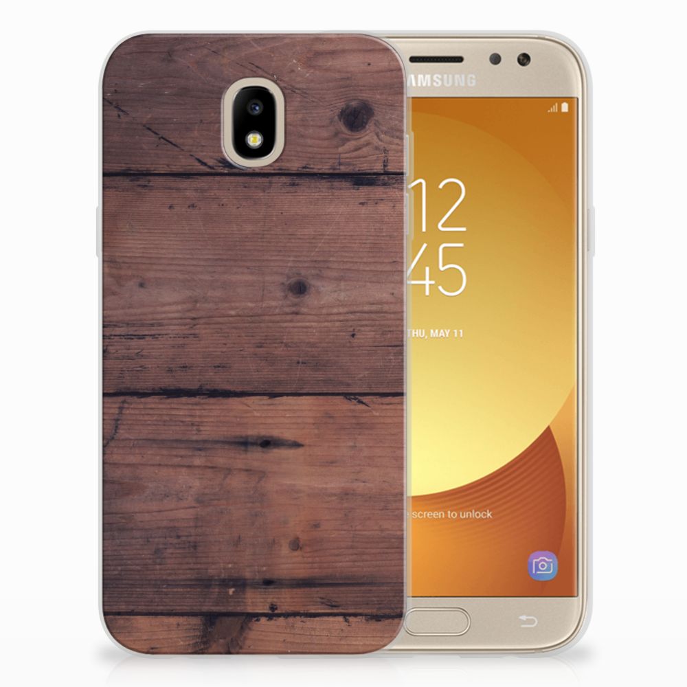 Samsung Galaxy J5 2017 Bumper Hoesje Old Wood