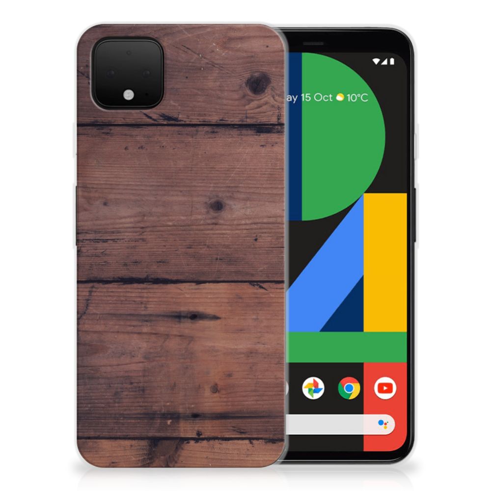 Google Pixel 4 XL Bumper Hoesje Old Wood