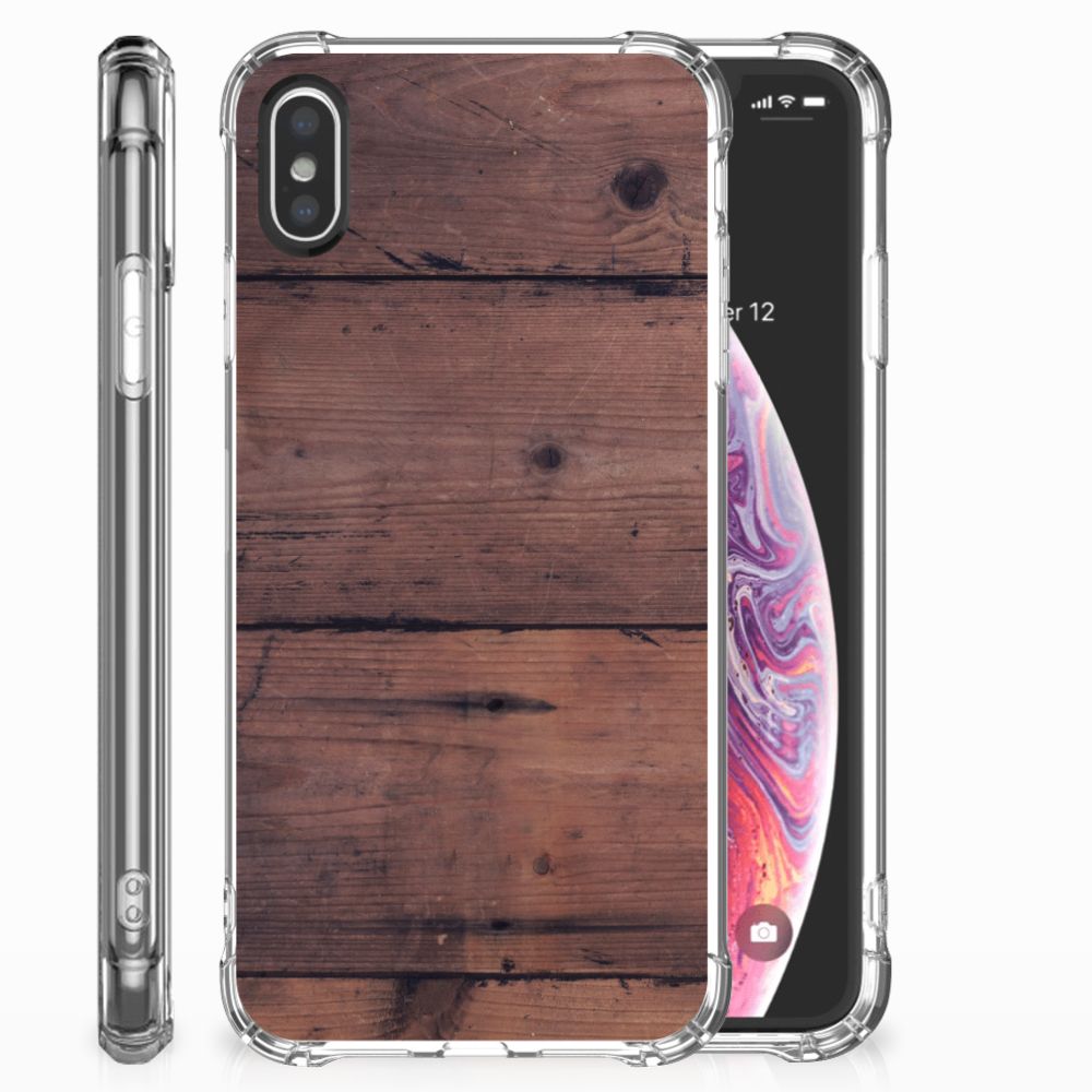 Apple iPhone X | Xs Stevig Telefoonhoesje Old Wood