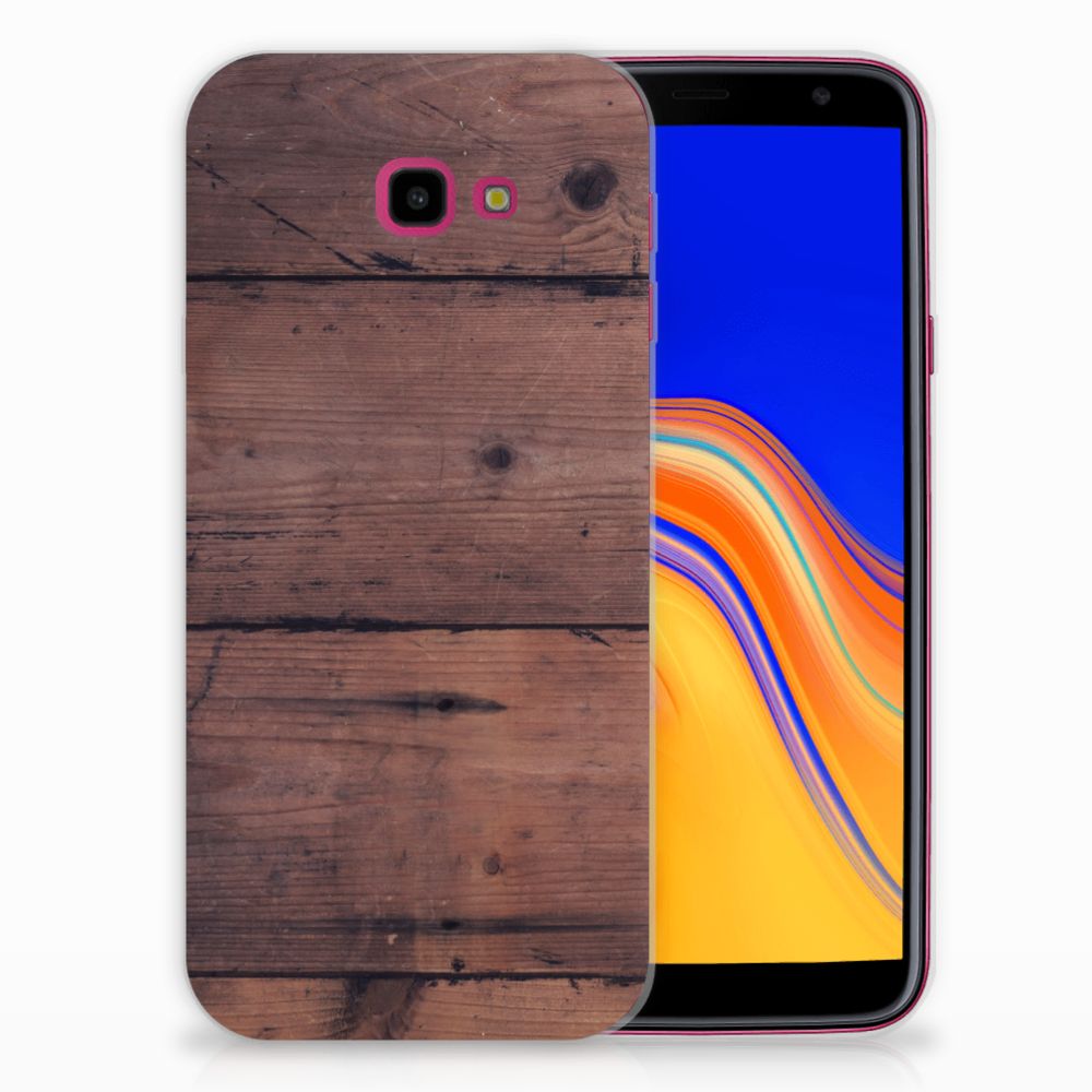 Samsung Galaxy J4 Plus (2018) Bumper Hoesje Old Wood