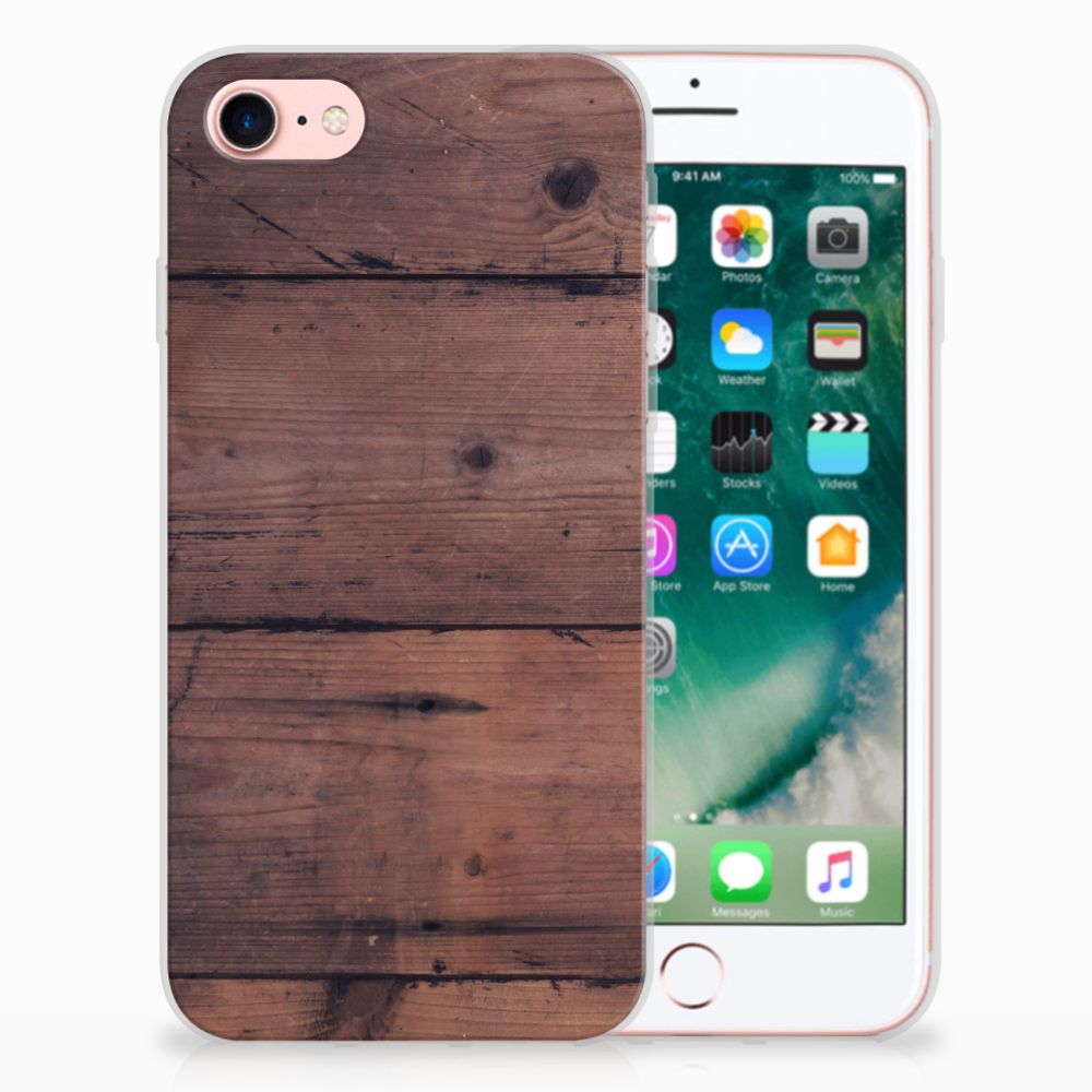 iPhone SE 2022 | SE 2020 | 8 | 7 Bumper Hoesje Old Wood