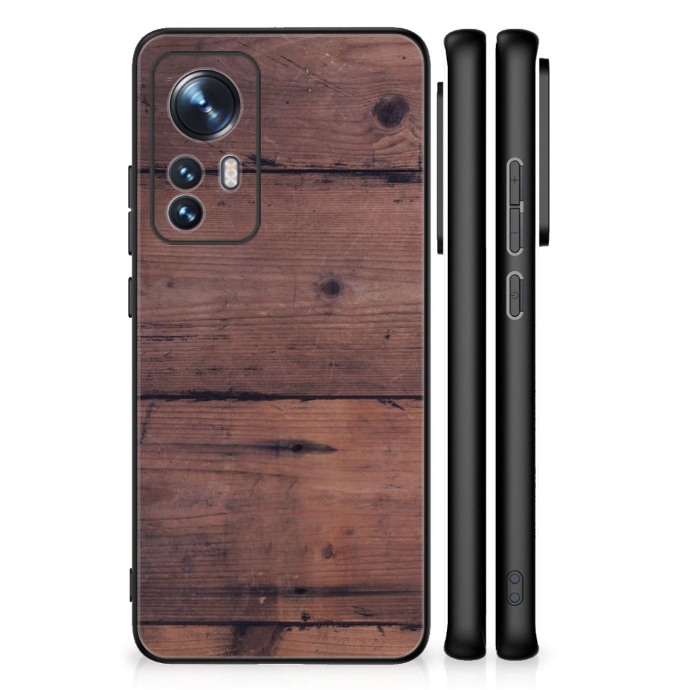 Xiaomi 12 | 12X Houten Print Telefoonhoesje Old Wood