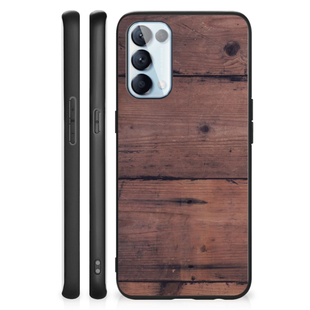 OPPO Reno5 5G | Find X3 Lite Houten Print Telefoonhoesje Old Wood