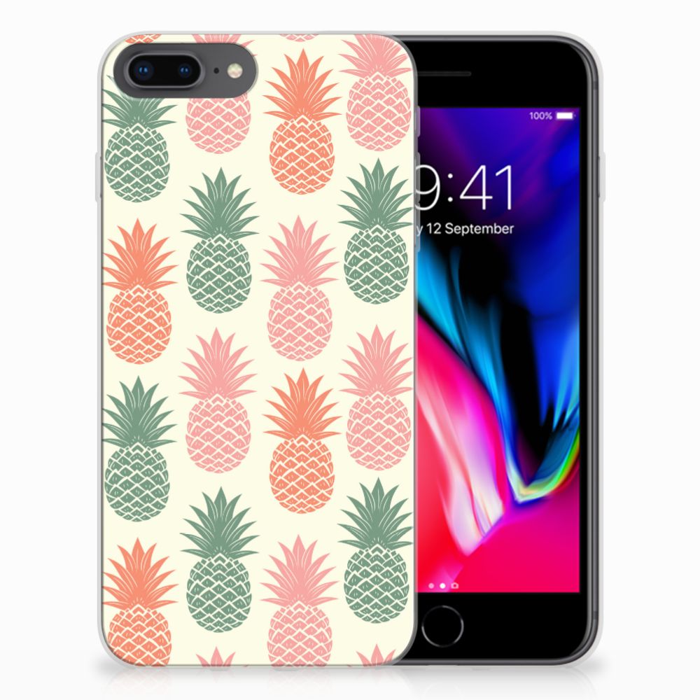 Apple iPhone 7 Plus | 8 Plus Siliconen Case Ananas 