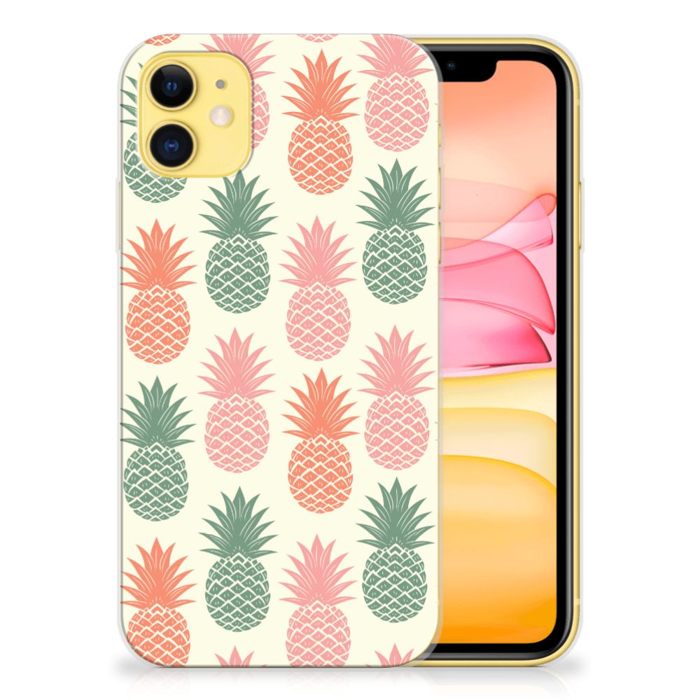 Apple iPhone 11 Siliconen Case Ananas