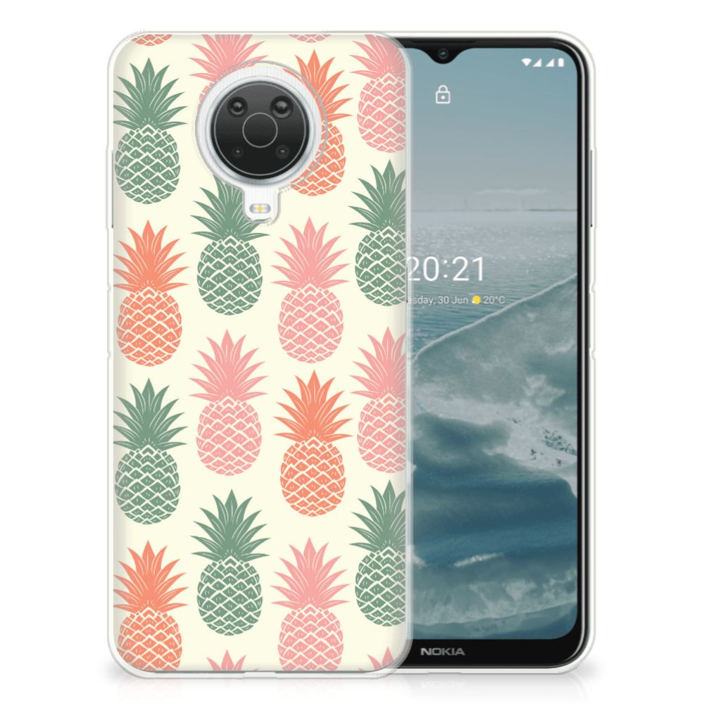 Nokia G20 | G10 Siliconen Case Ananas 
