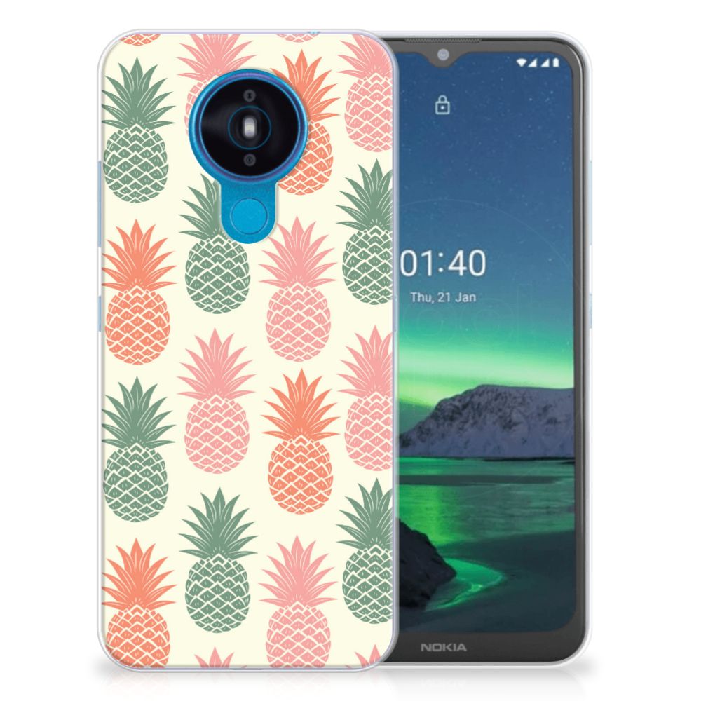 Nokia 1.4 Siliconen Case Ananas 