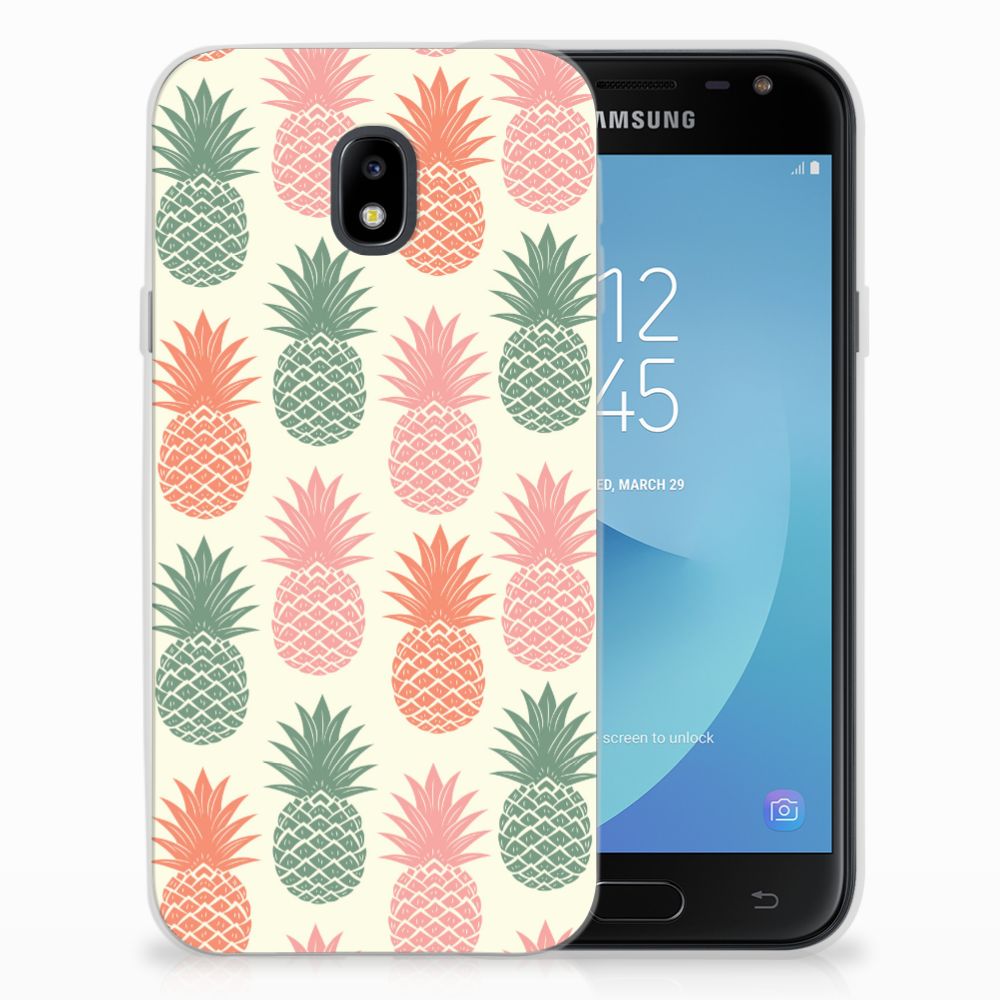 Samsung Galaxy J3 2017 Siliconen Case Ananas 