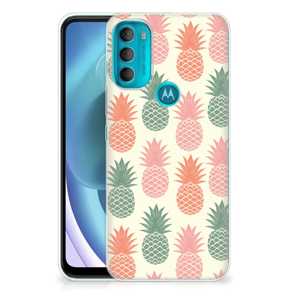 Motorola Moto G71 5G Siliconen Case Ananas 