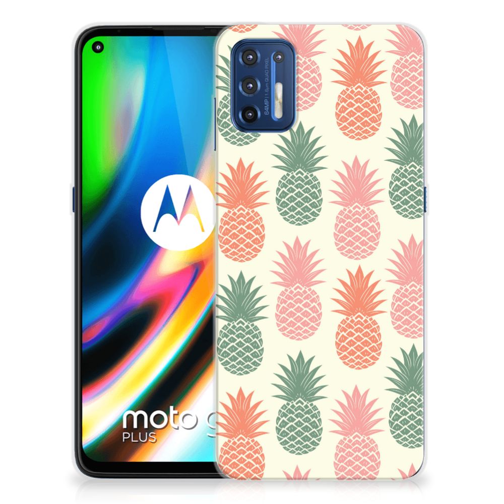 Motorola Moto G9 Plus Siliconen Case Ananas 