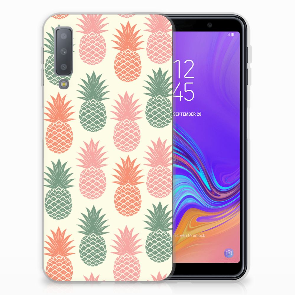 Samsung Galaxy A7 (2018) Siliconen Case Ananas 