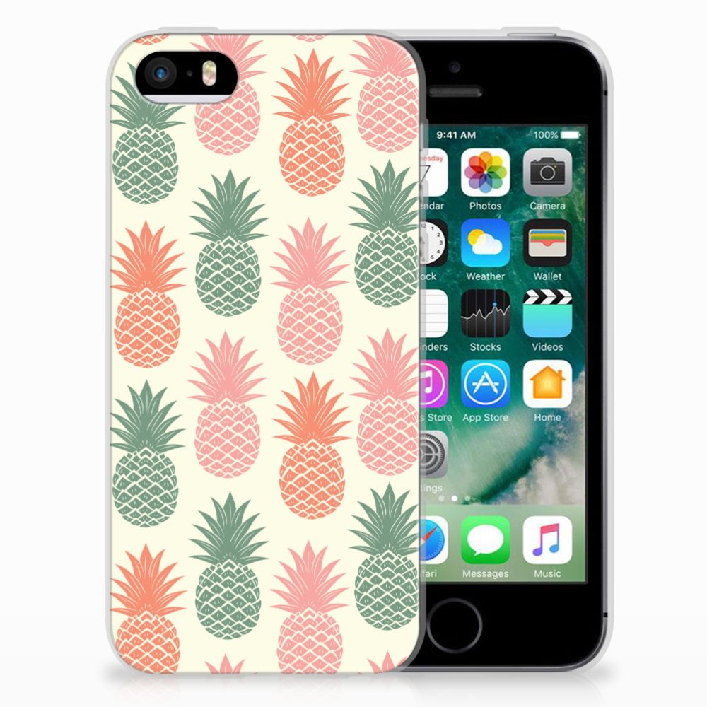 Apple iPhone SE | 5S Siliconen Case Ananas 