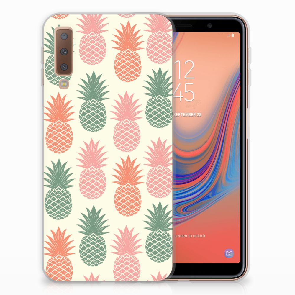 Samsung Galaxy A7 (2018) Siliconen Case Ananas 