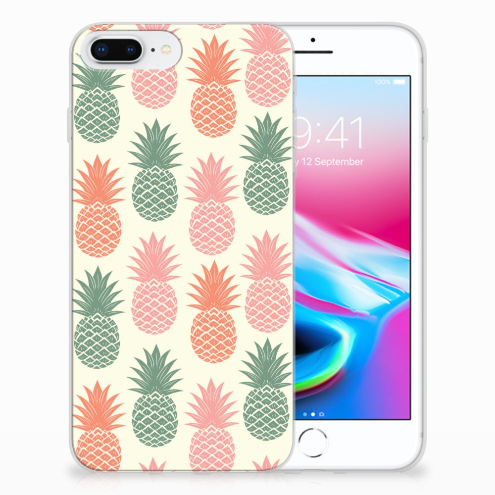 Apple iPhone 7 Plus | 8 Plus Siliconen Case Ananas 