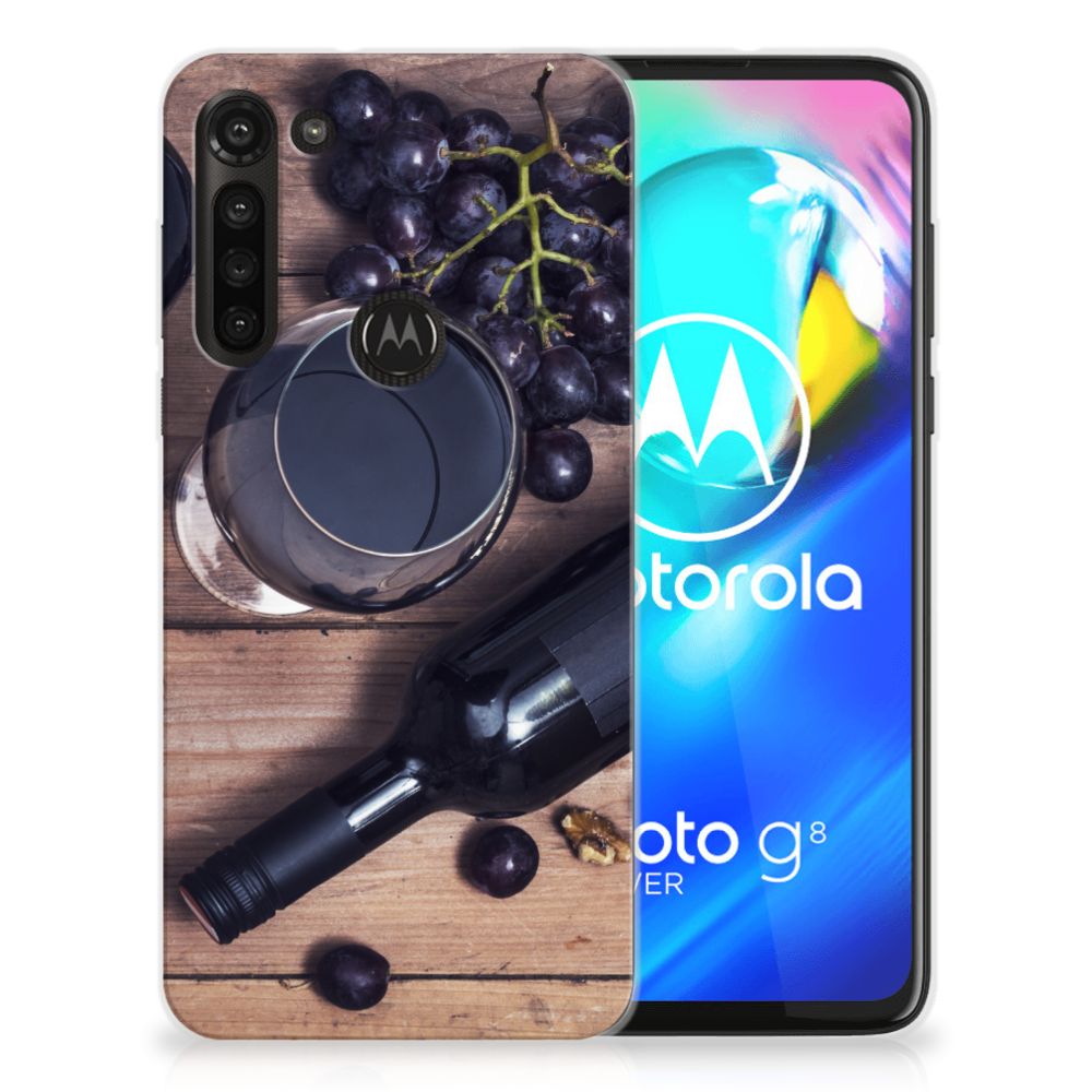Motorola Moto G8 Power Siliconen Case Wijn