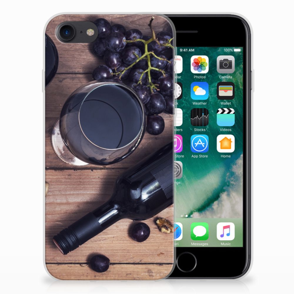 iPhone SE 2022 | SE 2020 | 8 | 7 Siliconen Case Wijn