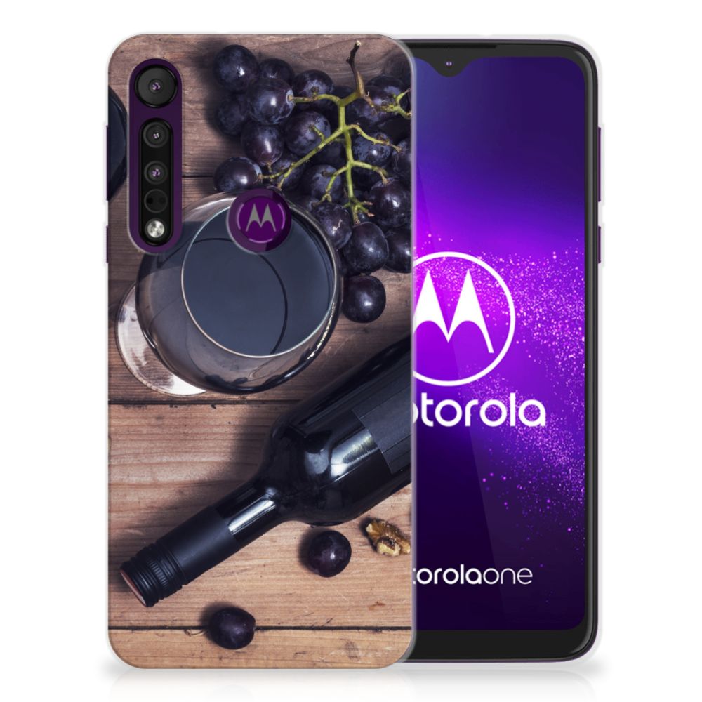 Motorola One Macro Siliconen Case Wijn