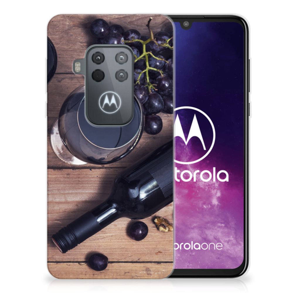 Motorola One Zoom Siliconen Case Wijn