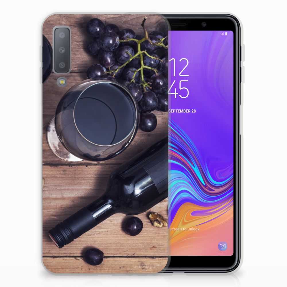 Samsung Galaxy A7 (2018) Siliconen Case Wijn