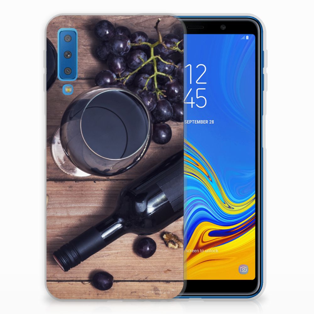 Samsung Galaxy A7 (2018) Siliconen Case Wijn