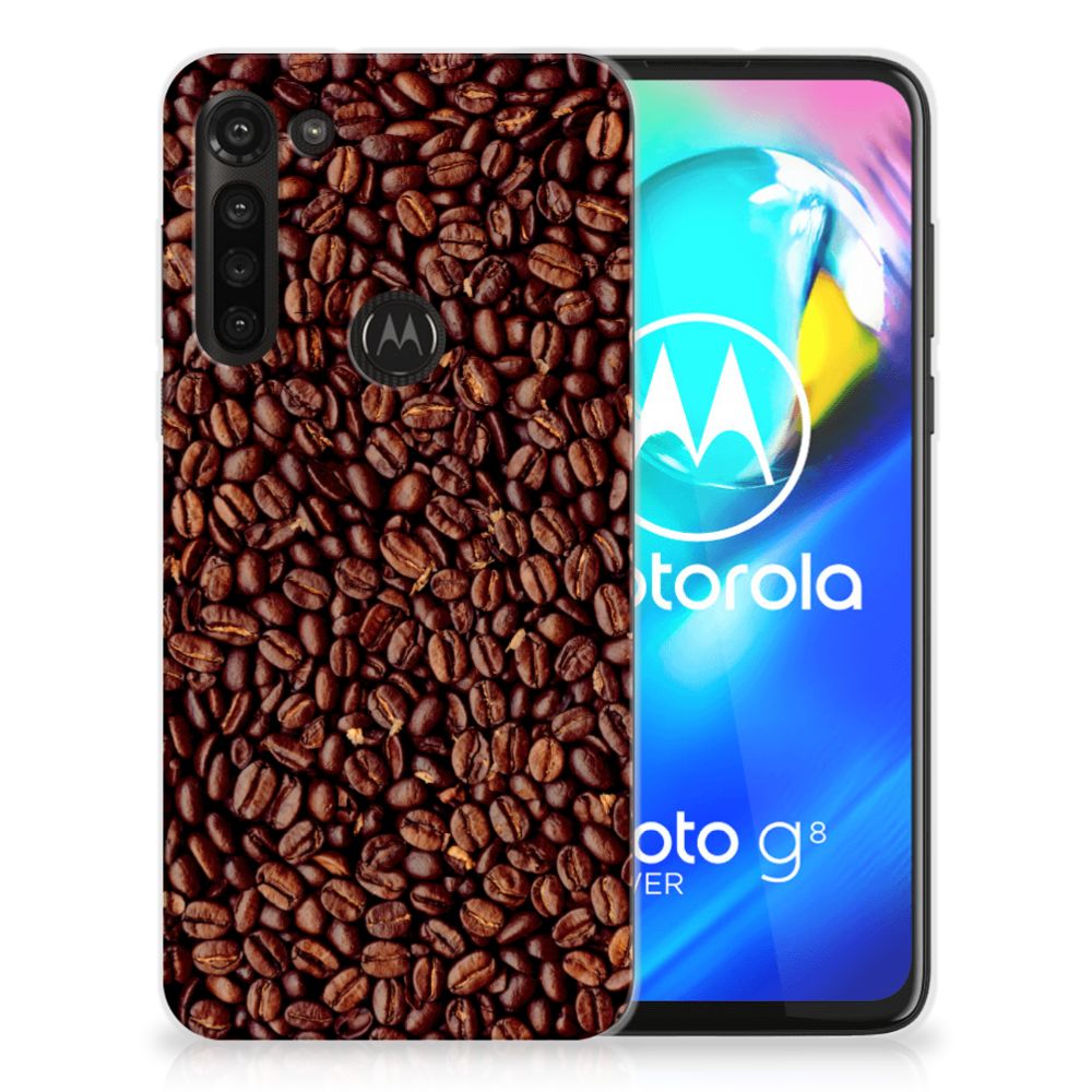 Motorola Moto G8 Power Siliconen Case Koffiebonen
