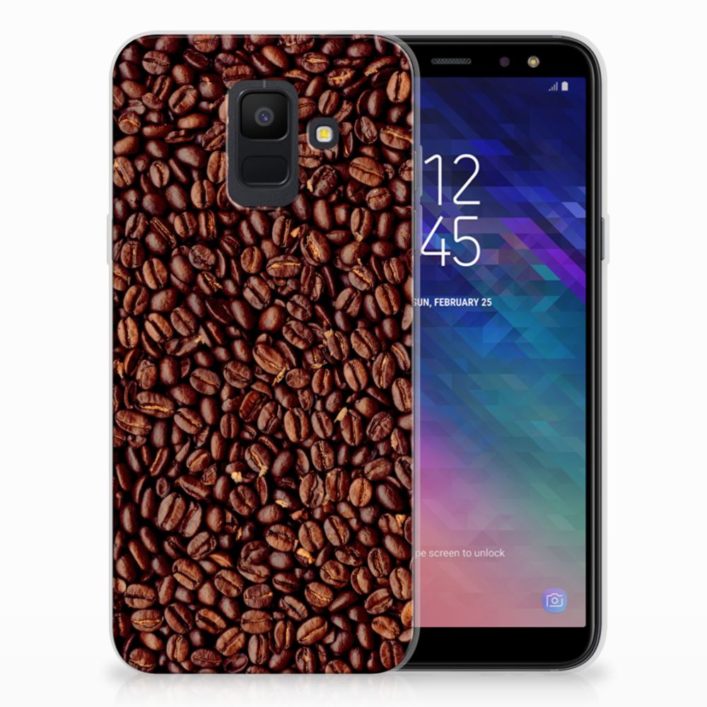 Samsung Galaxy A6 (2018) Siliconen Case Koffiebonen