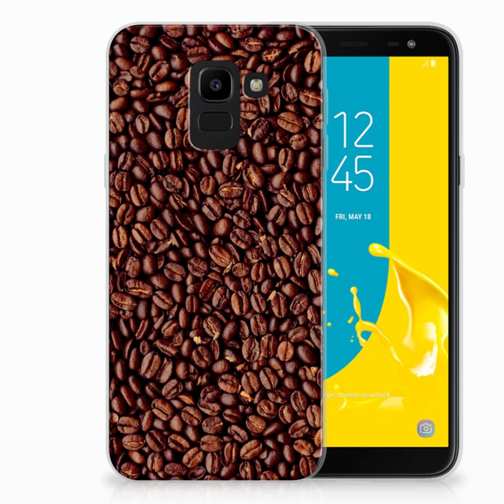 Samsung Galaxy J6 2018 Siliconen Case Koffiebonen
