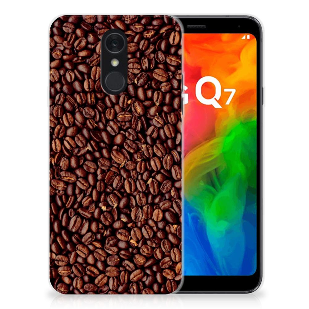 LG Q7 Siliconen Case Koffiebonen