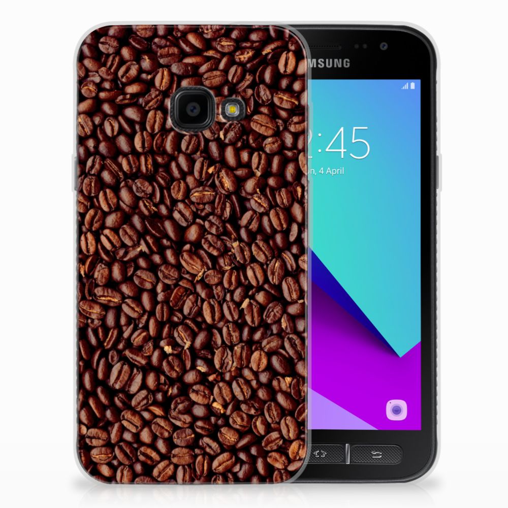 Samsung Galaxy Xcover 4 Uniek TPU Hoesje Koffiebonen
