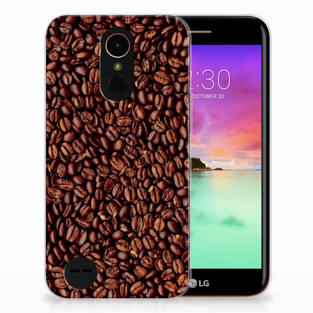 LG K10 2017 Siliconen Case Koffiebonen