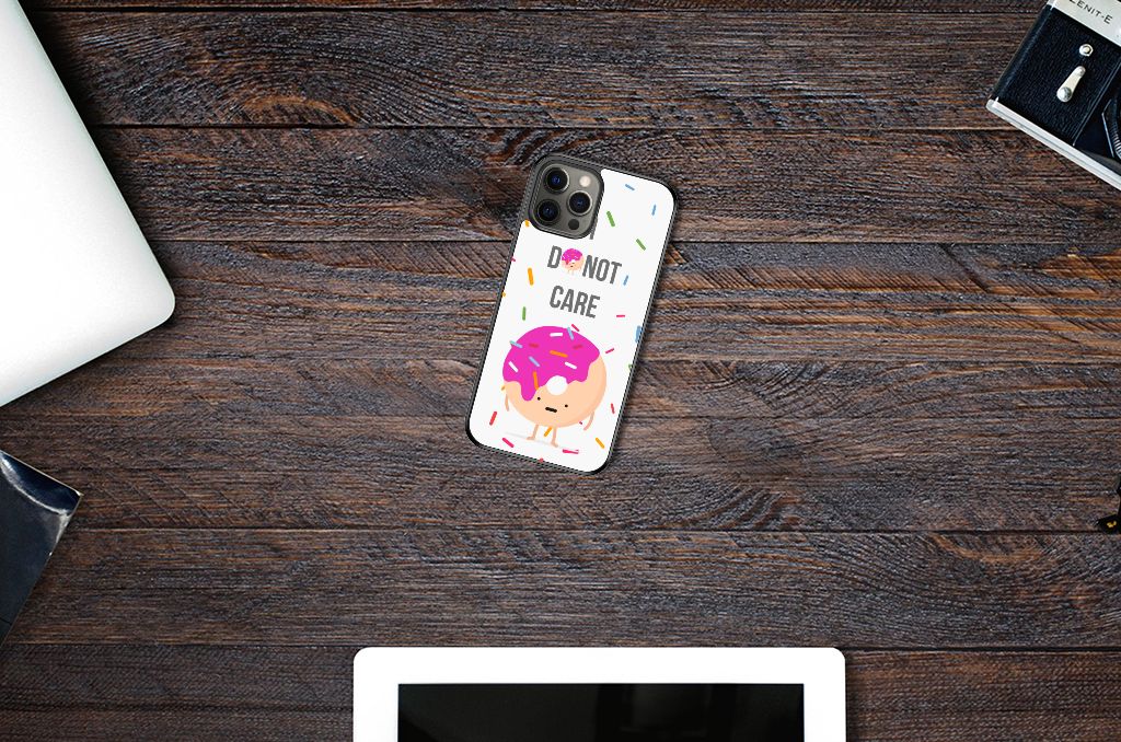 iPhone 12 Pro Max Silicone Case Donut Roze
