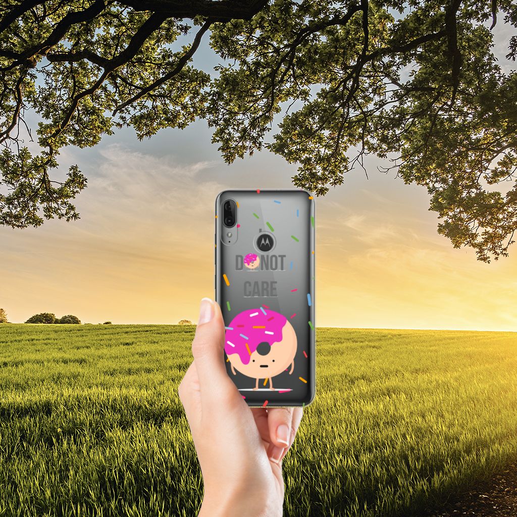 Motorola Moto E6 Plus Siliconen Case Donut Roze