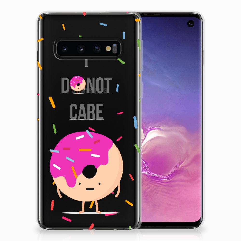 Samsung Galaxy S10 Siliconen Case Donut Roze