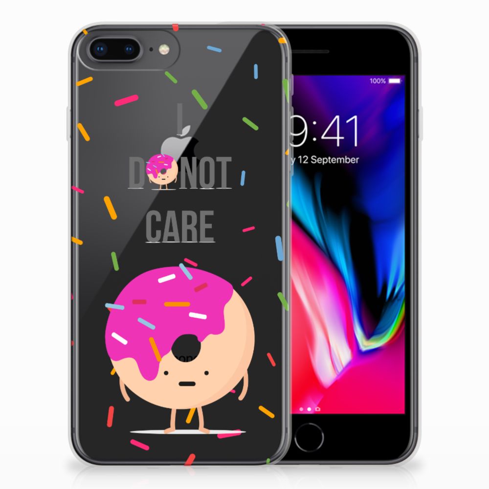 Apple iPhone 7 Plus | 8 Plus Siliconen Case Donut Roze