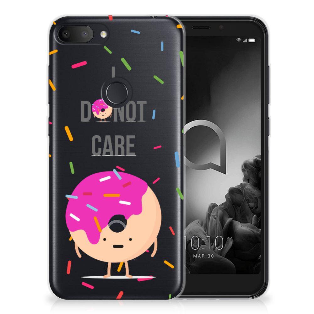 Alcatel 1S (2019) Siliconen Case Donut Roze