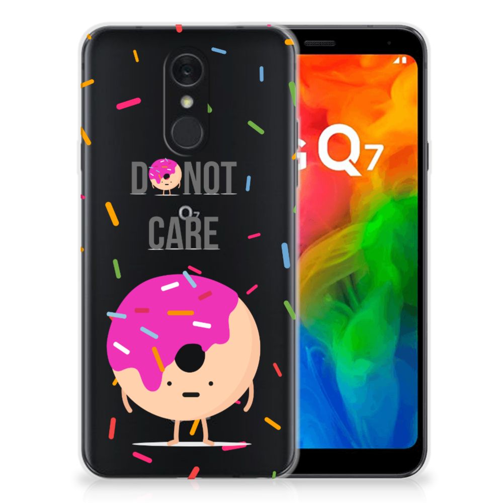 LG Q7 Siliconen Case Donut Roze