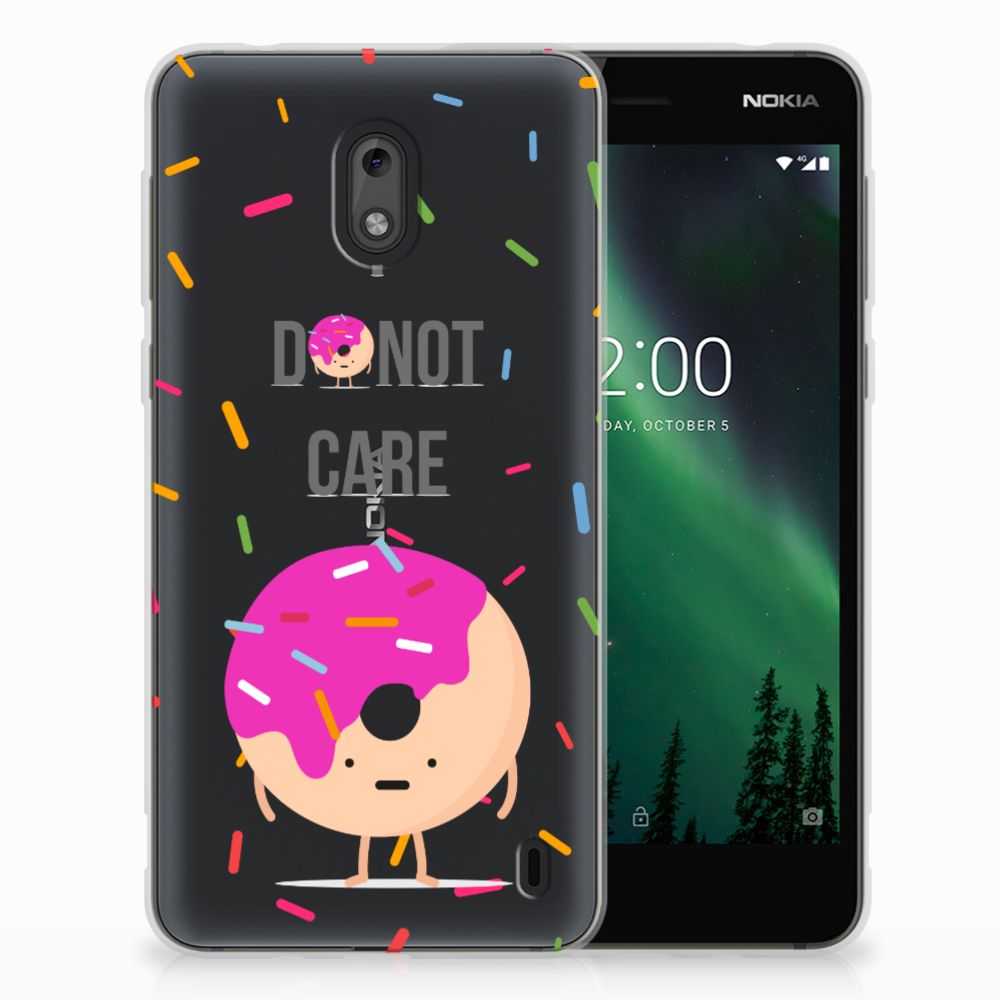 Nokia 2 Siliconen Case Donut Roze