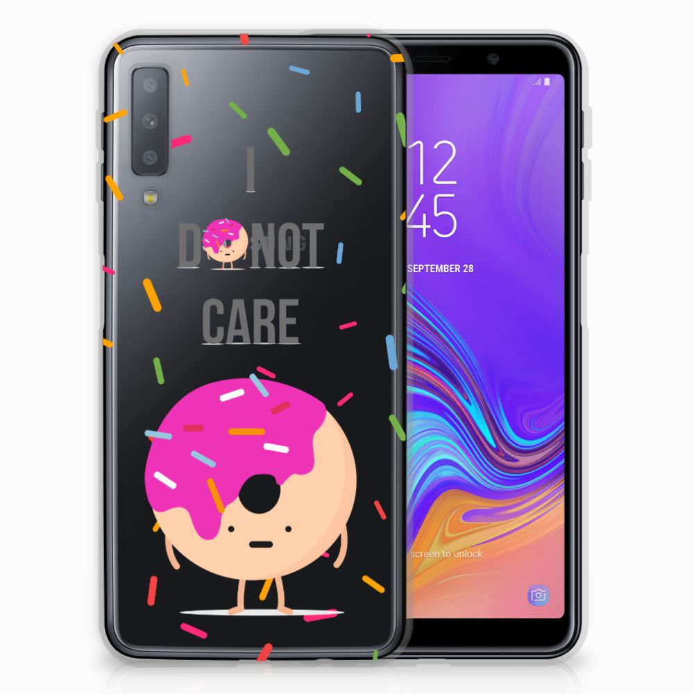 Samsung Galaxy A7 (2018) Siliconen Case Donut Roze