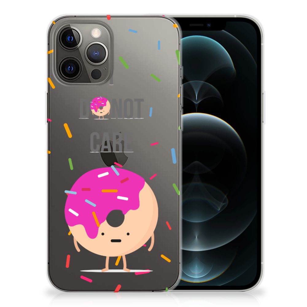 iPhone 12 Pro Max Siliconen Case Donut Roze