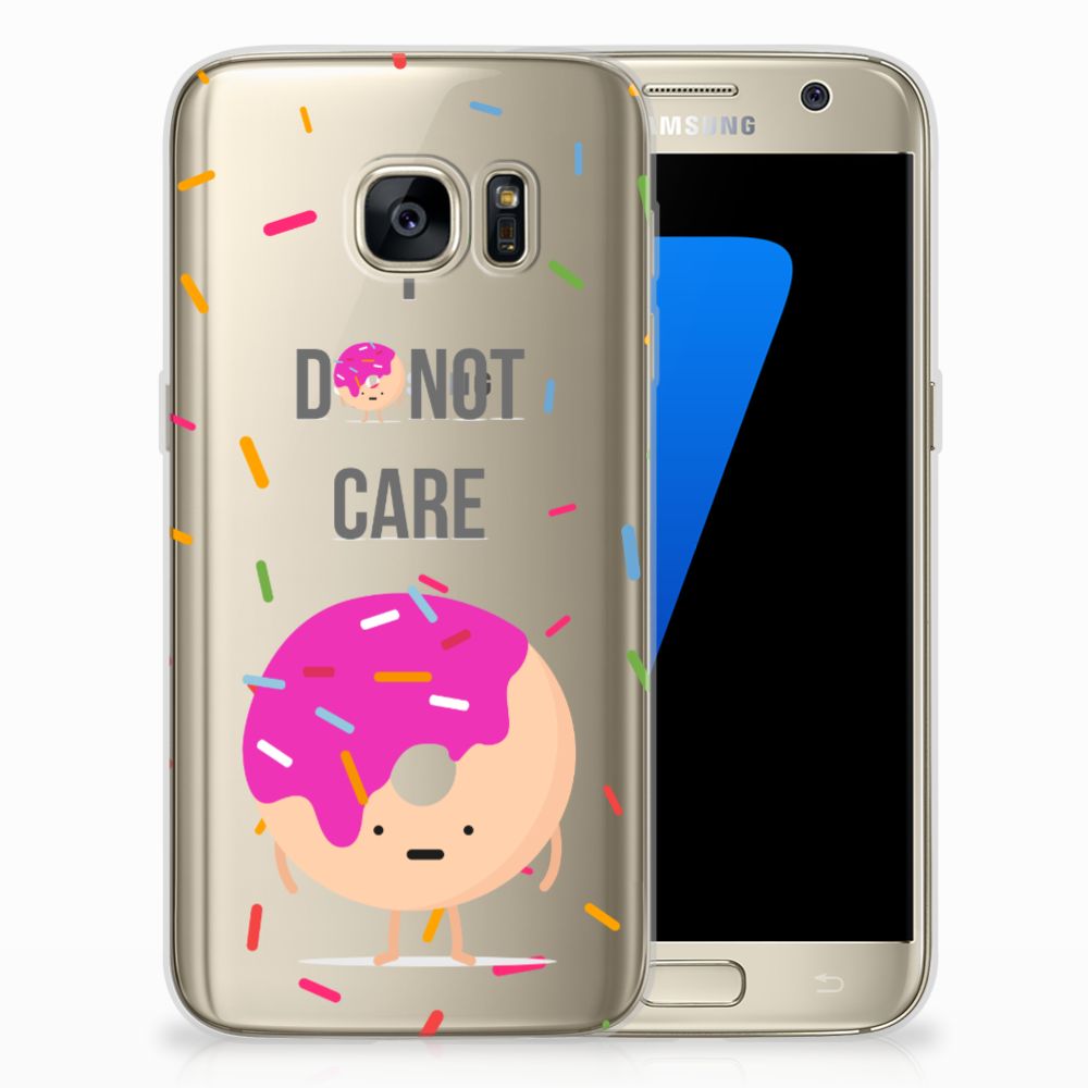 Samsung Galaxy S7 Siliconen Case Donut Roze