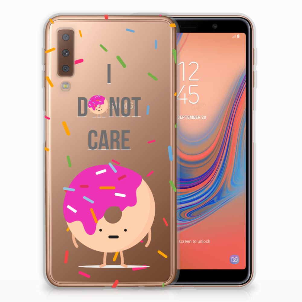 Samsung Galaxy A7 (2018) Siliconen Case Donut Roze